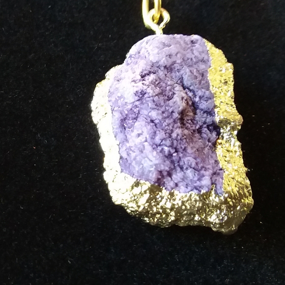 Handmade Amethyst Geode Necklace - Picture 7 of 7